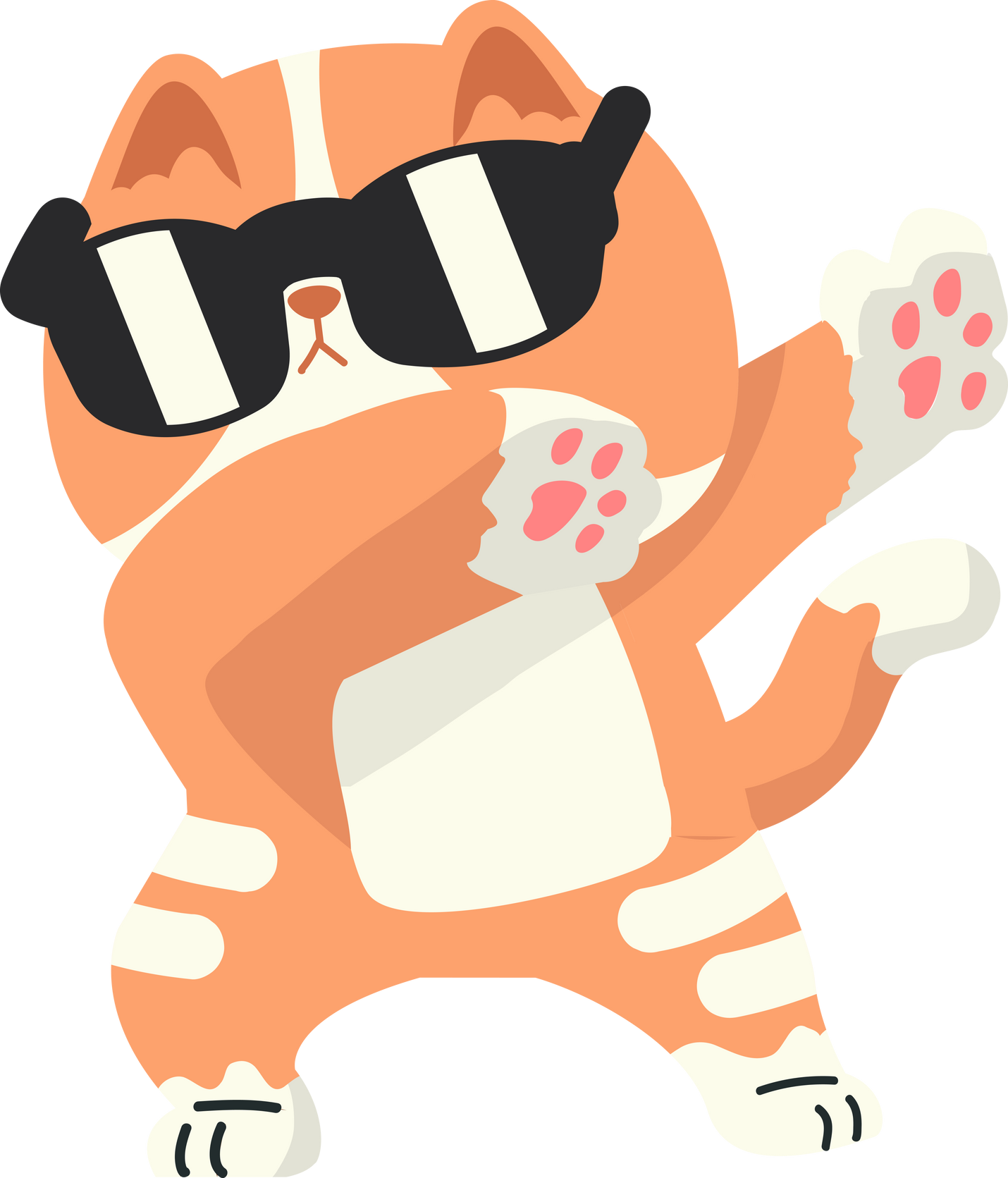 Cat Dabbing Dance Cartoon animal